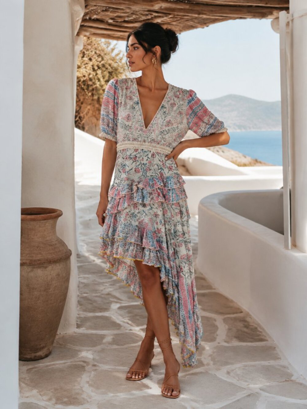 Hermant And Nandita Hana Dress Size Xs Multicolor